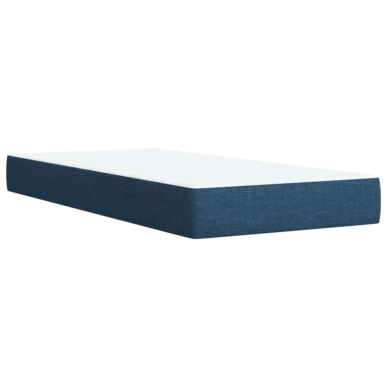 Boxspringbett 90x200 cm mit verstellbarem Kopfteil, Blau