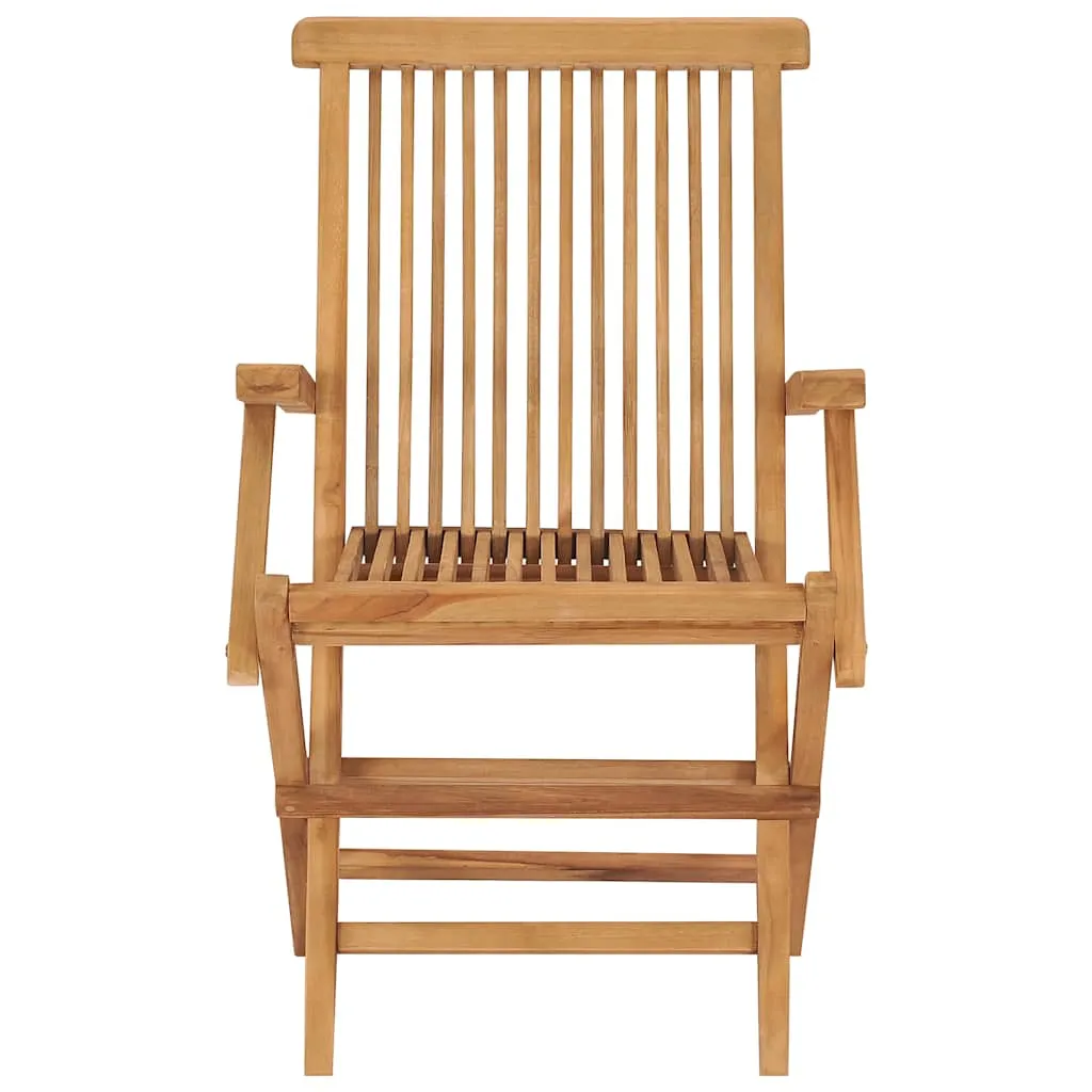 Klappstühle, 2 Stück, mit Armlehnen, Teakholz