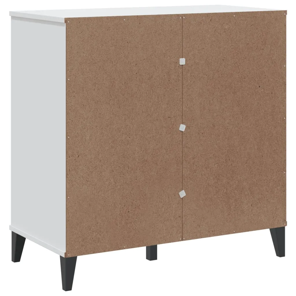 Klassisches Sideboard in Weiß, 80 x 40 x 80 cm