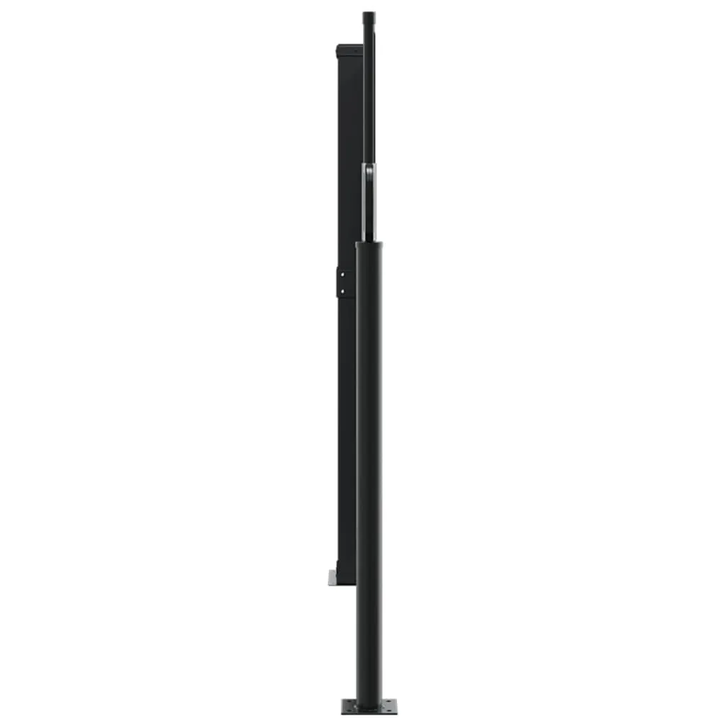 Ausziehbare Seitenmarkise 120 x 1000 cm Braun, Polyester mit PU-Beschichtung
