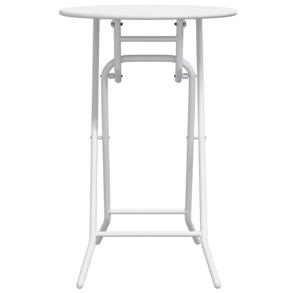 Moderner weißer Klapptisch Metall 50 x 50 x 72 cm