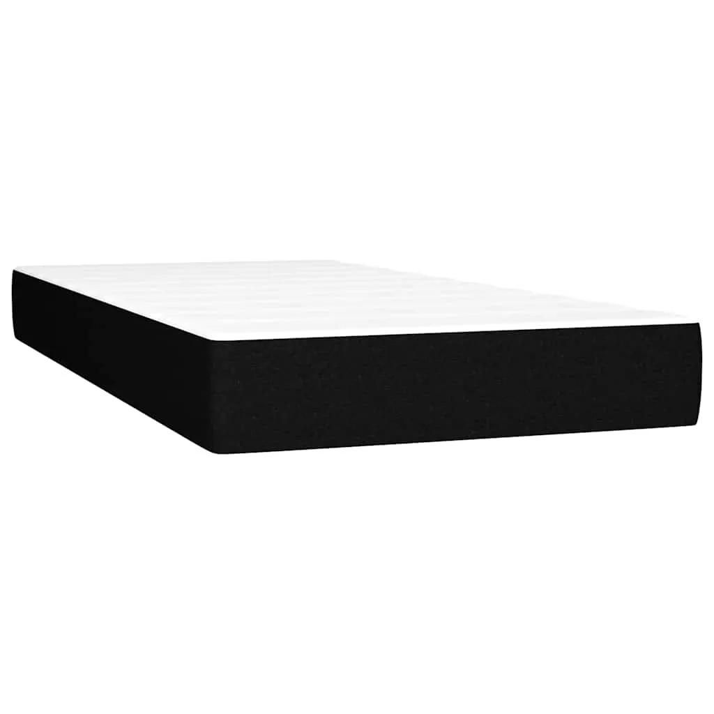 Boxspringbett Stoff Schwarz 203x203 cm mit Taschenfederkern