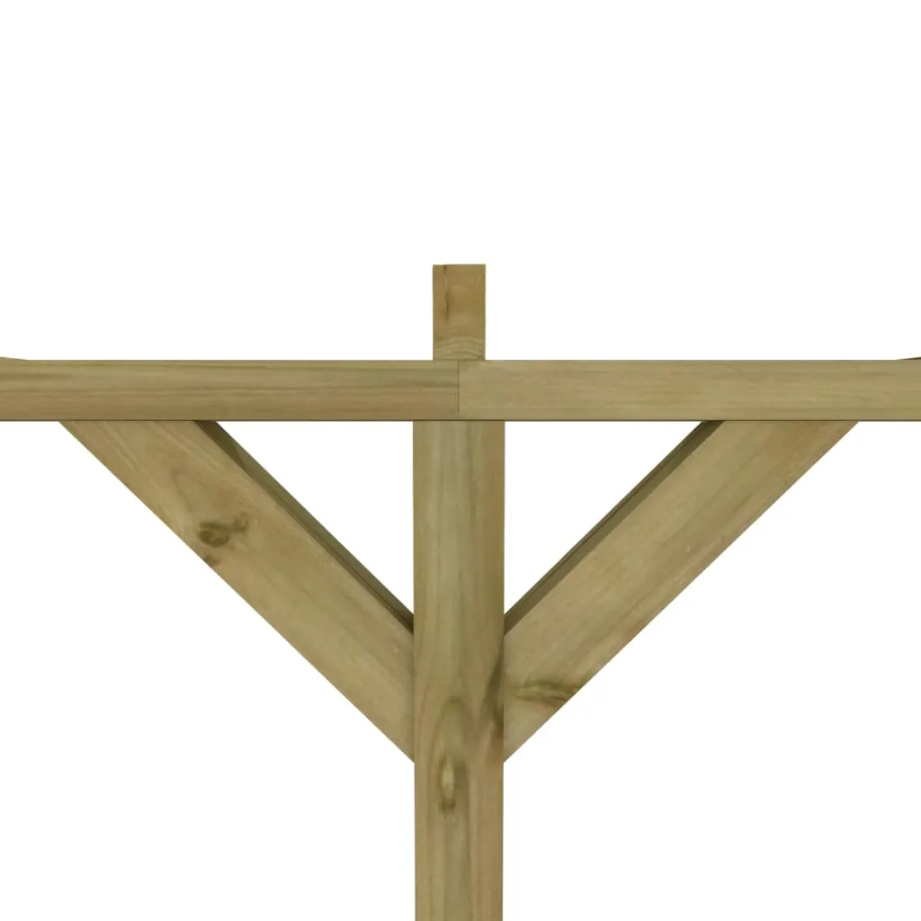 Holz-Pergola aus grün imprägniertem Massivholz 2 x 4 x 2,2 m