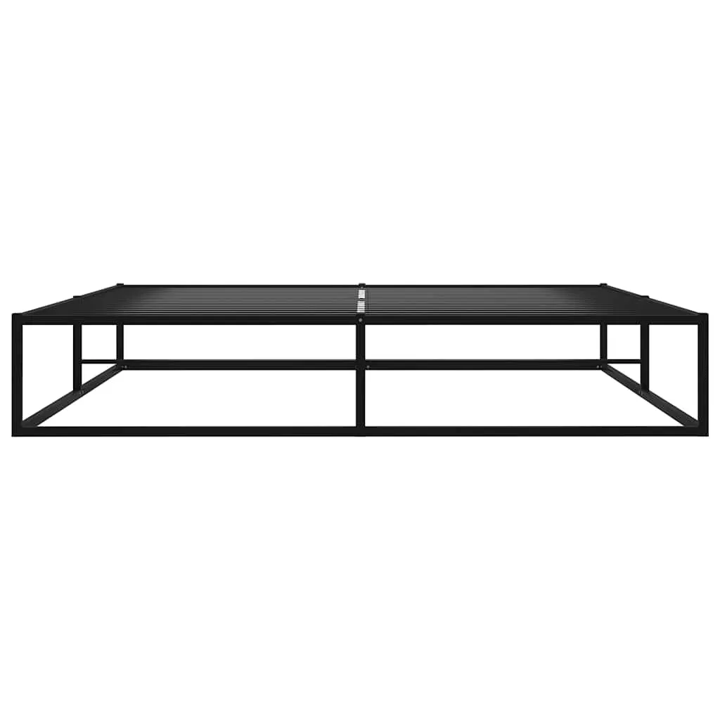 Metall-Bettgestell 145x205x32,5 cm Schwarz mit Lattenrost