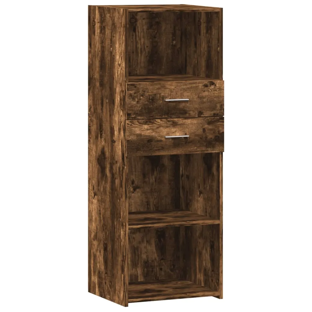 Klassisches Highboard 45 x 42,5 x 124 cm in Räuchereiche