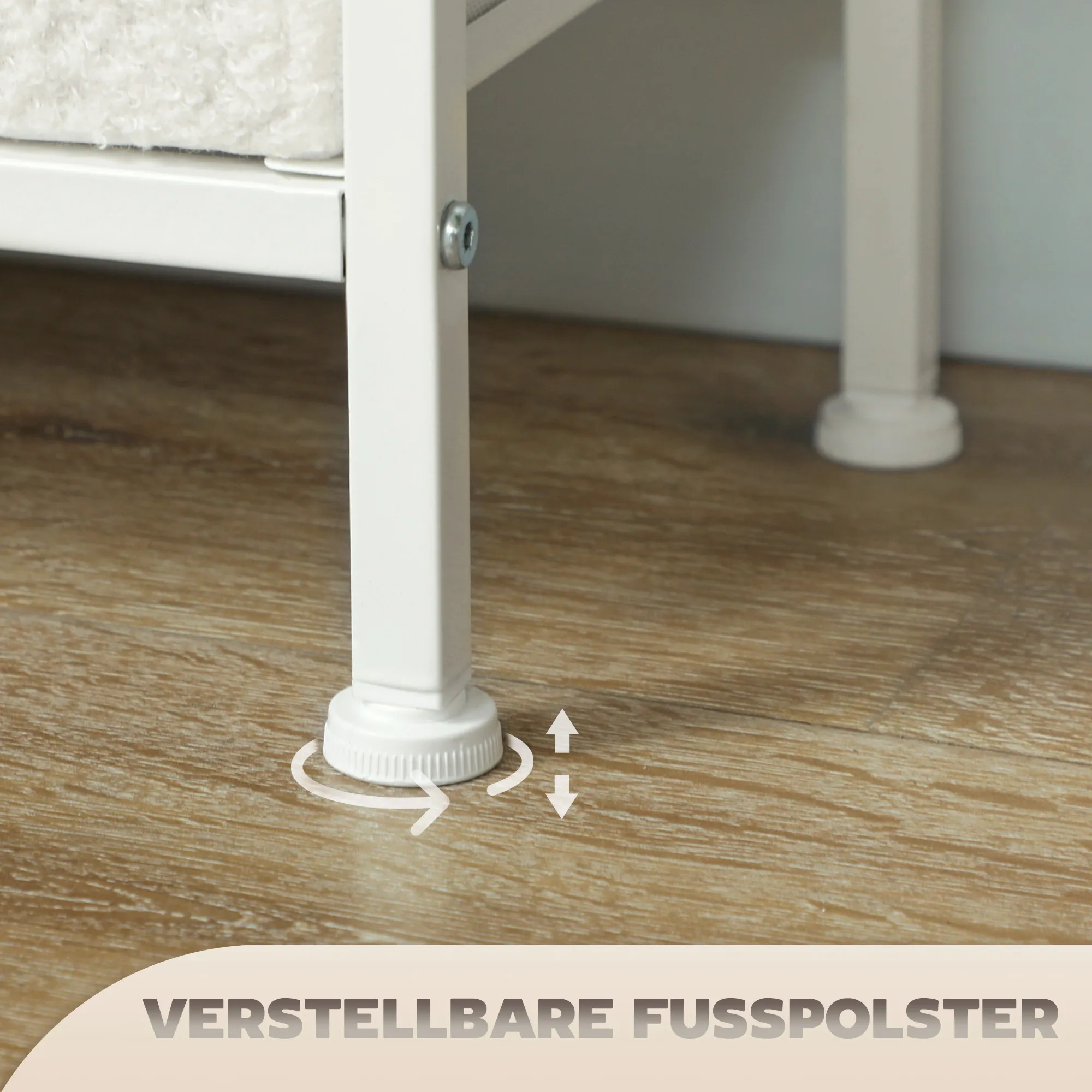 Wohnzimmer-Kommode 100B x 30T x 99H cm in Cremeweiß