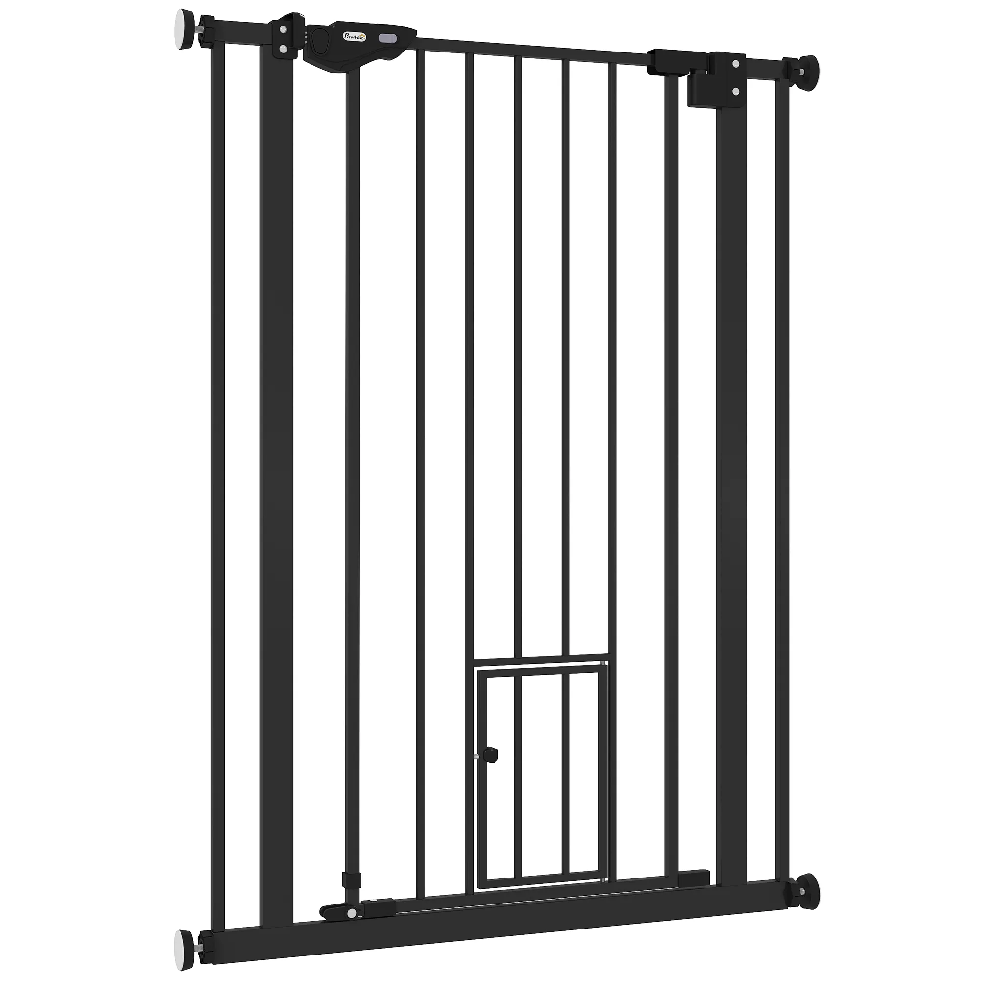 Hunde Türgitter 74-80 cm Schwarz aus Stahl, 104 cm hoch