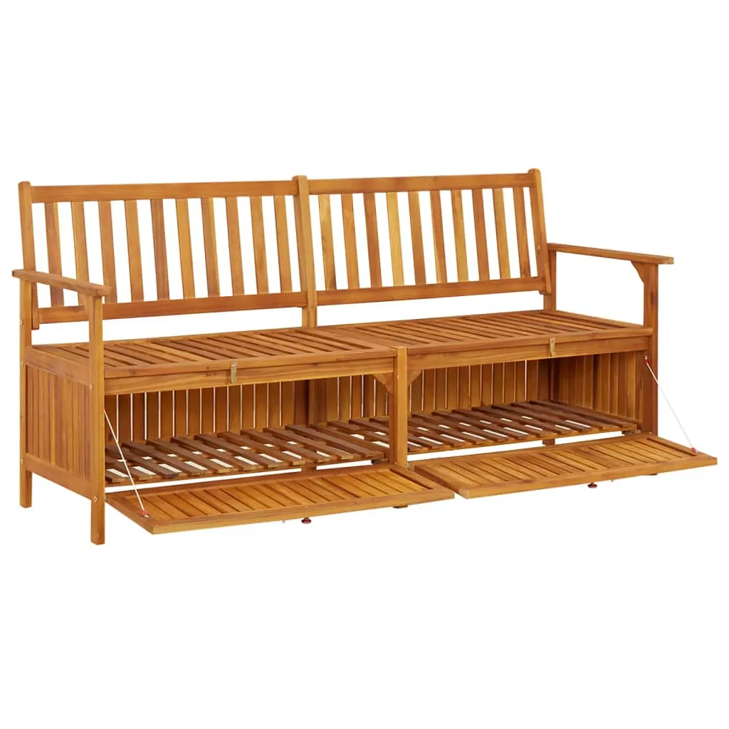 Vielseitige Holzbank mit Stauraum 170 x 63 x 84 cm Echtholz