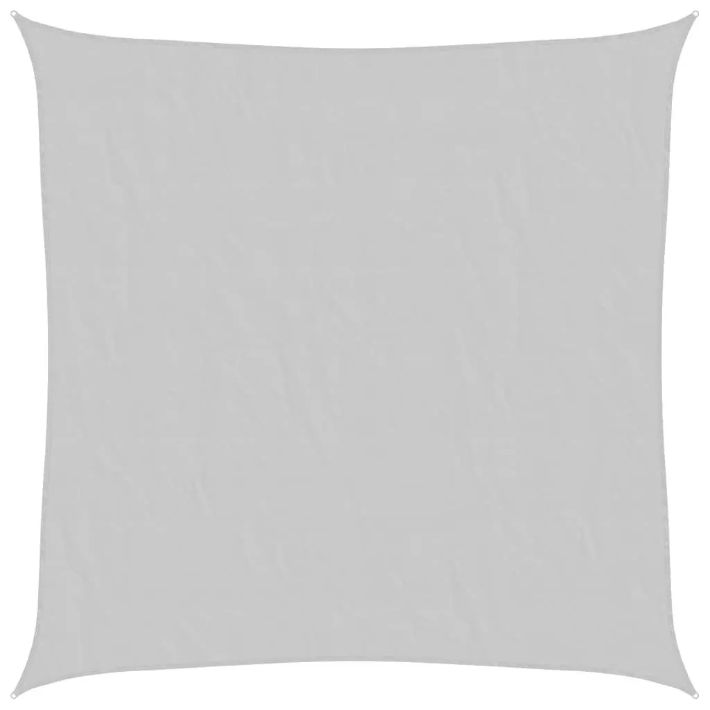 Sonnensegel 7x7 m Hellgrau aus 100 % Polyester-Oxford mit PU-Beschichtung