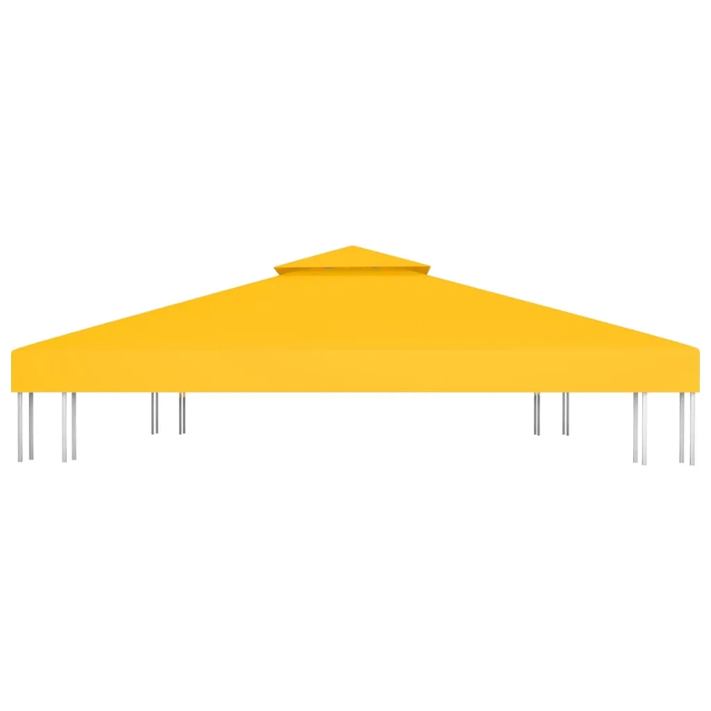 Pavillon-Dachplane 4x3 m Gelb mit Kaminabzug und PVC-Beschichtung