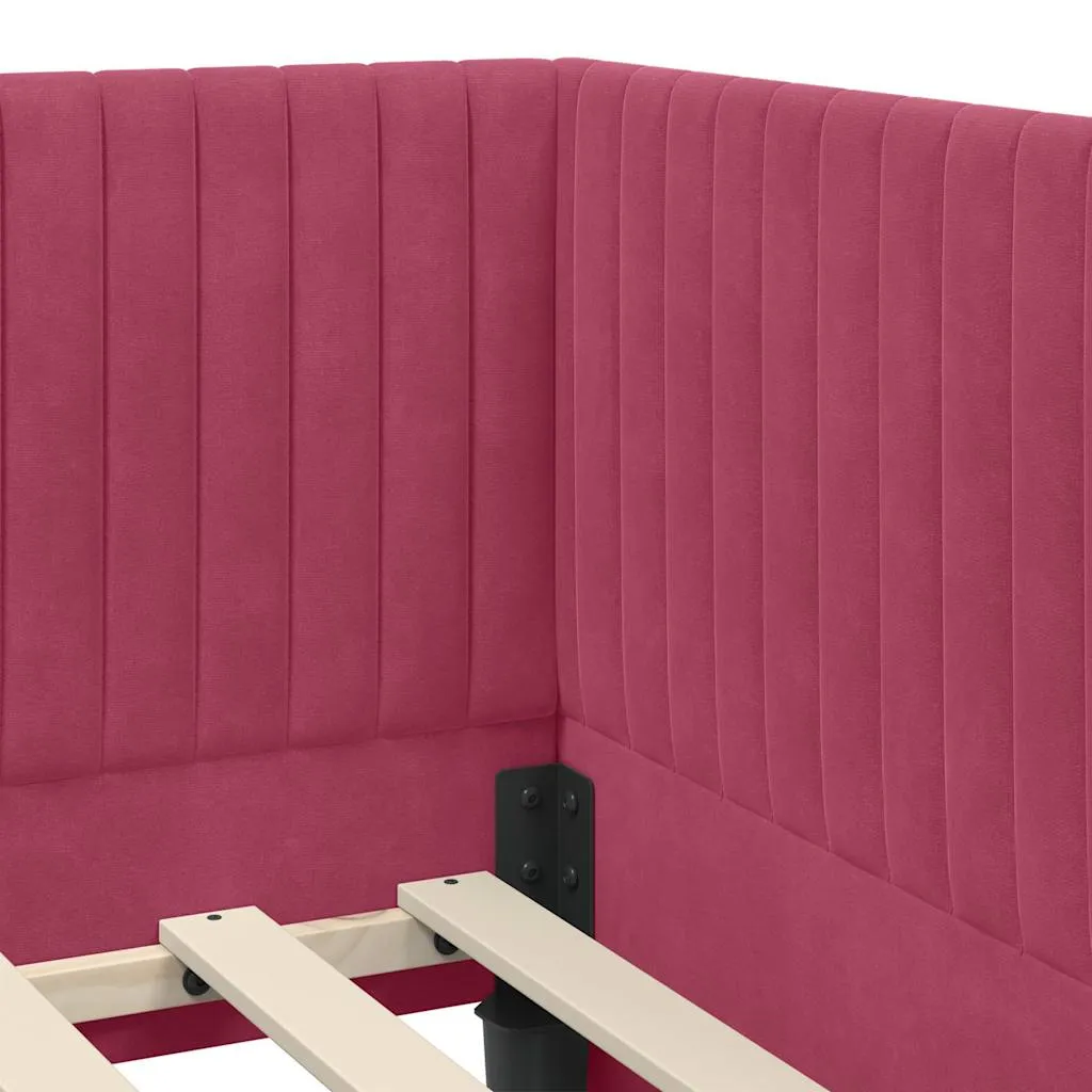 Eckbett mit Matratze 204 x 104 x 72 cm Grün