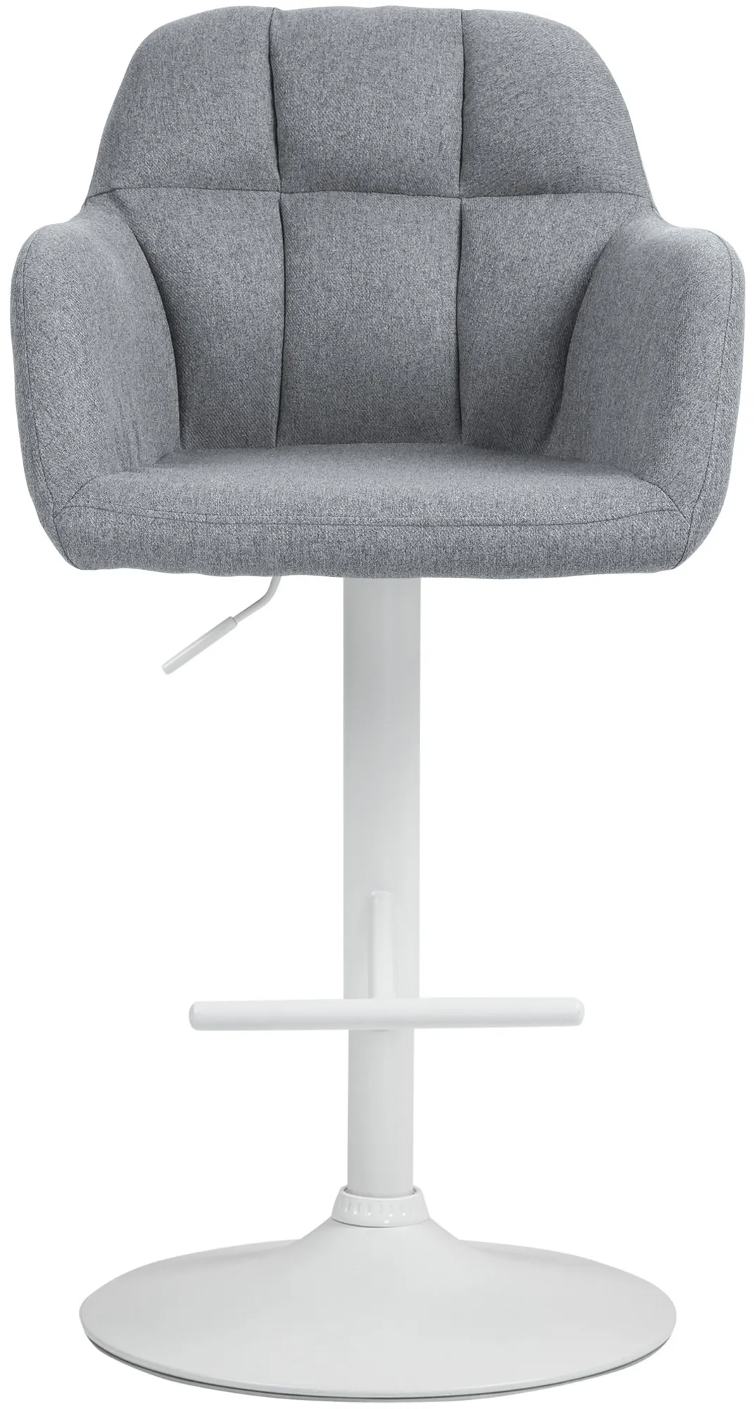 Barhocker Natoma Stoff 97-118x57x59 cm grau