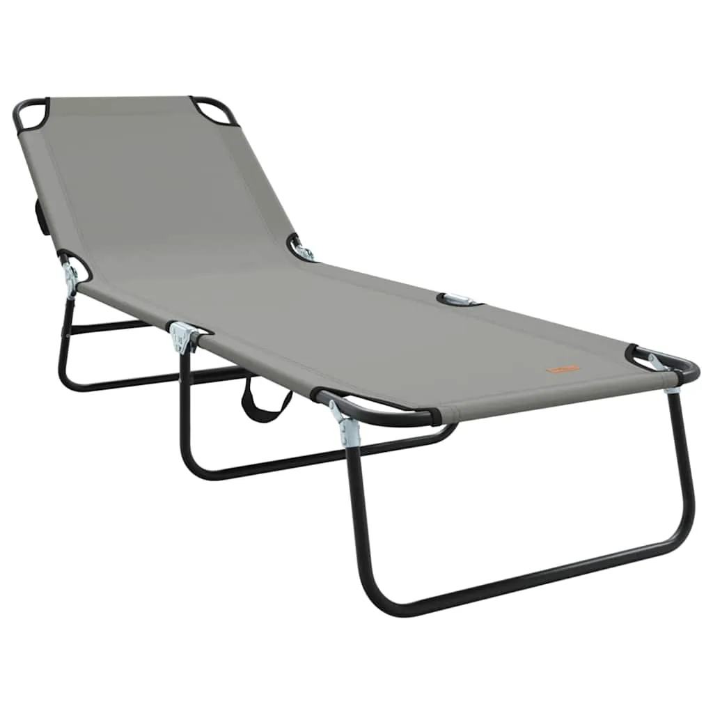 Klappbare Sonnenliege 188 x 57 x 86,5 cm Grau Polyester