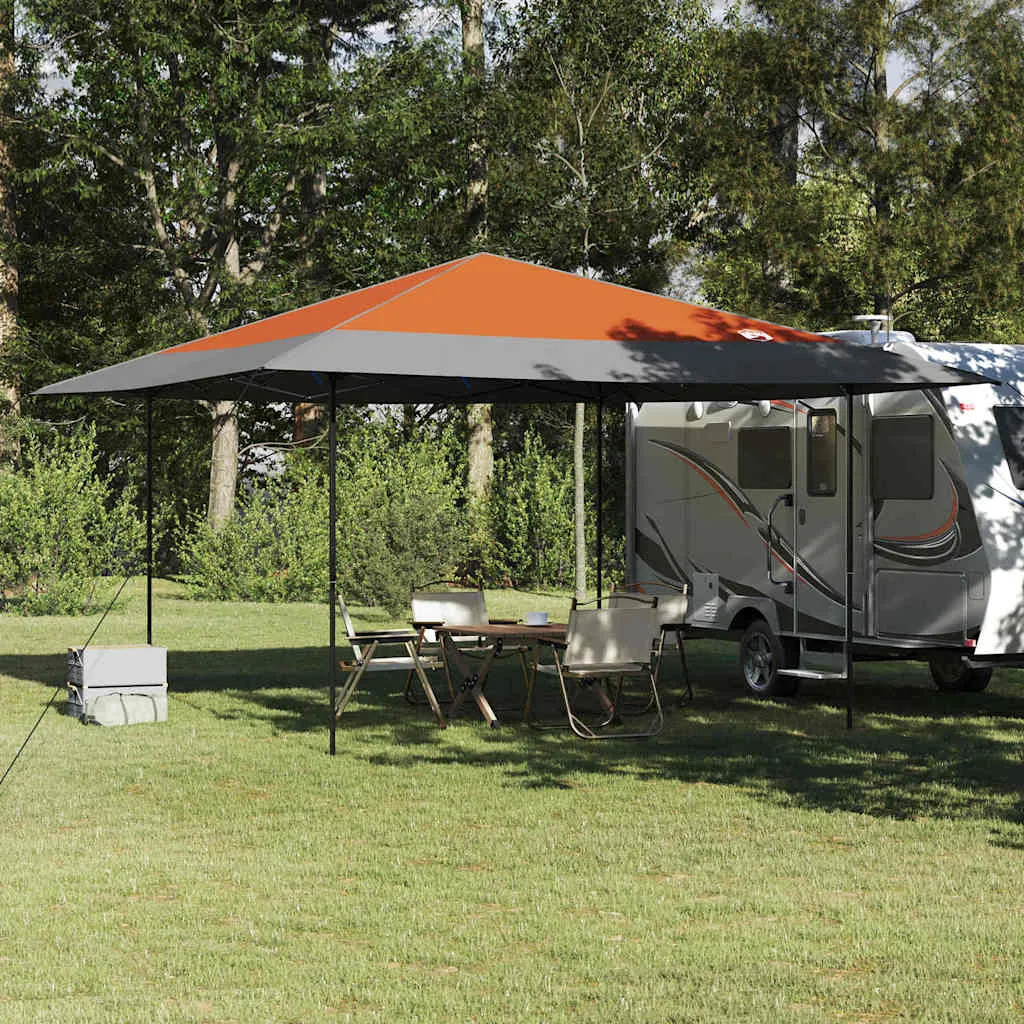 Pop-up Pavillon 395x395x251 cm Orange mit Stoff