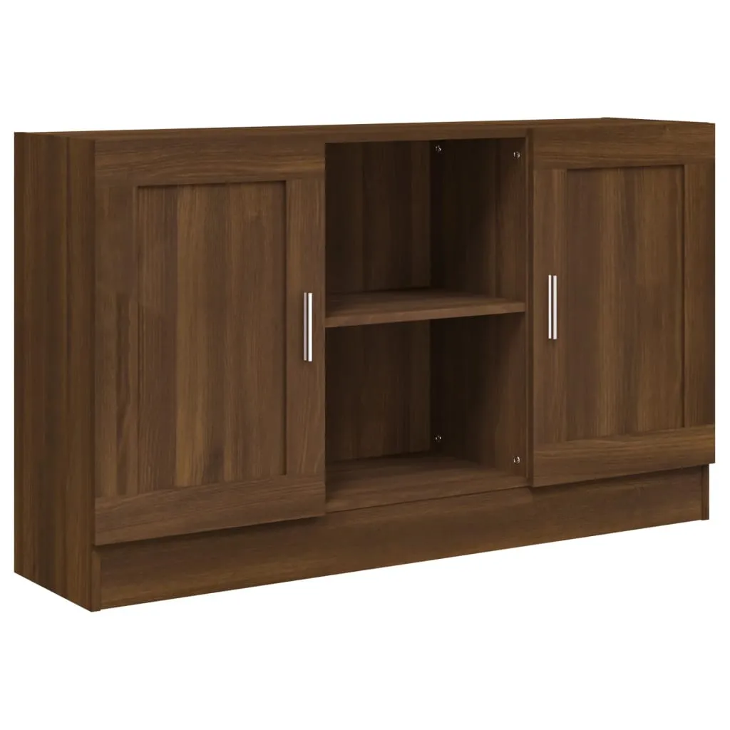 Sideboard Holzwerkstoff MDF 120 x 30,5 x 70 cm Braun Eichen-Optik