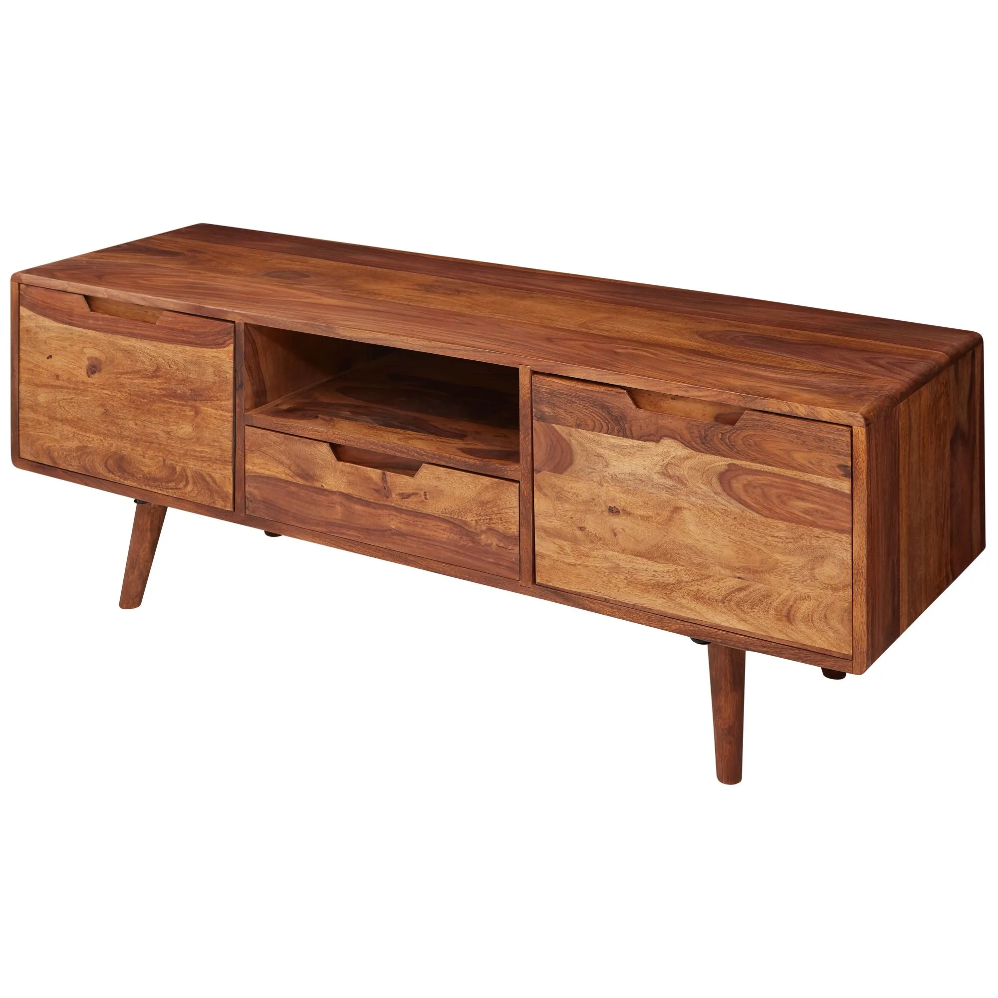 Wohnling HiFi Lowboard Sheesham Massivholz Landhaus TV Kommode 135x51x45cm Wohnling HiFi Lowboard Sheesham Massivholz Landhaus TV Kommode 135x51x45cm
