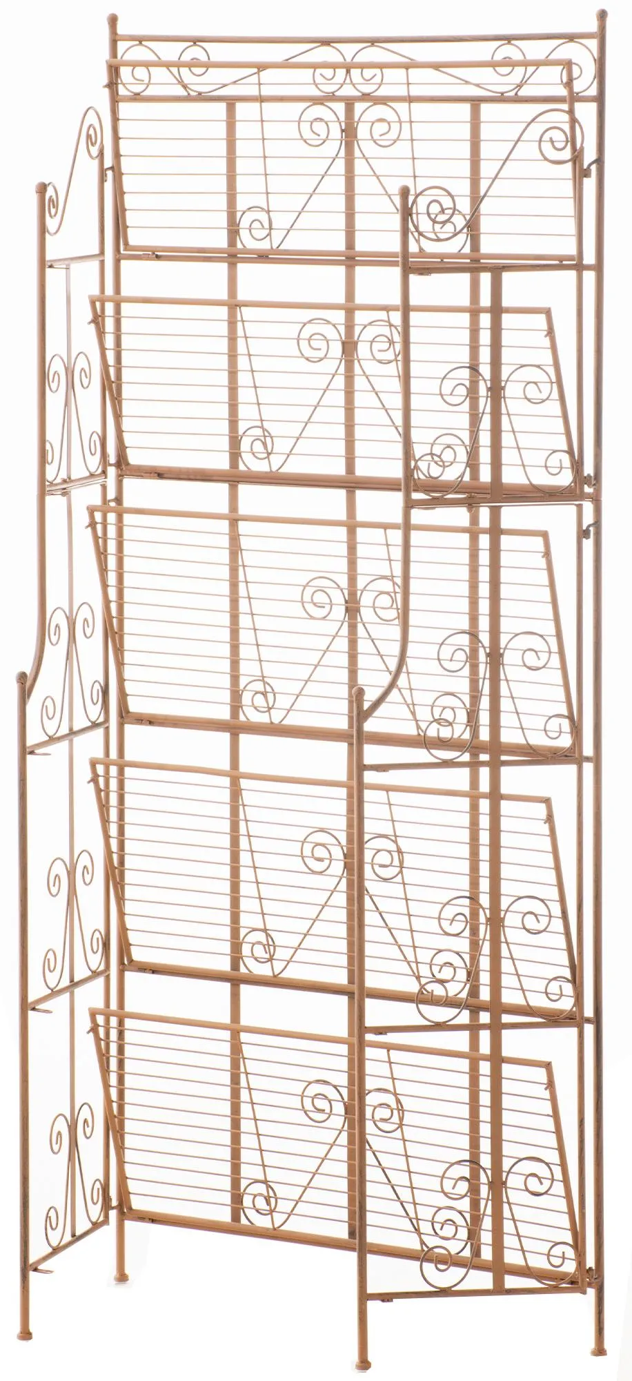 Standregal Ciara klappbar 173x74,5x34,5 cm antik braun