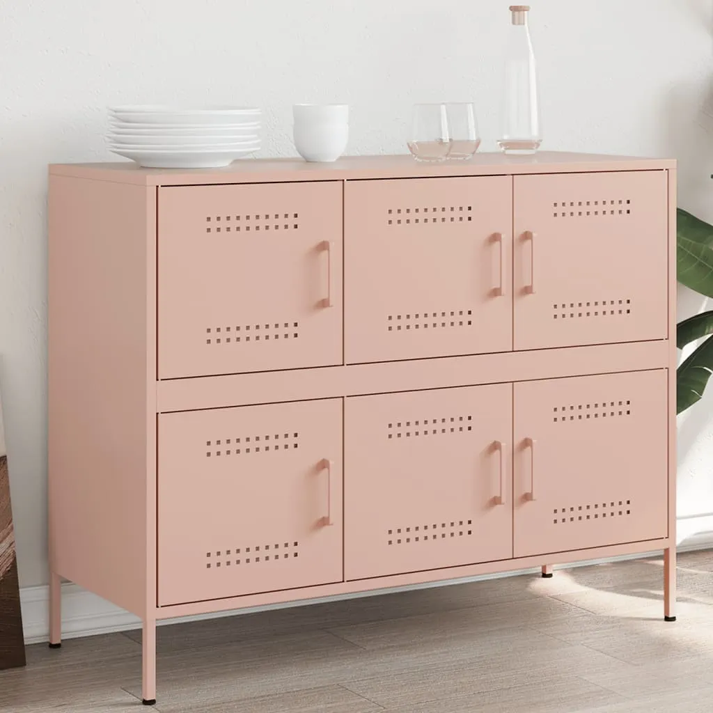 Robustes Sideboard 100,5 x 39 x 79 cm in Rosa