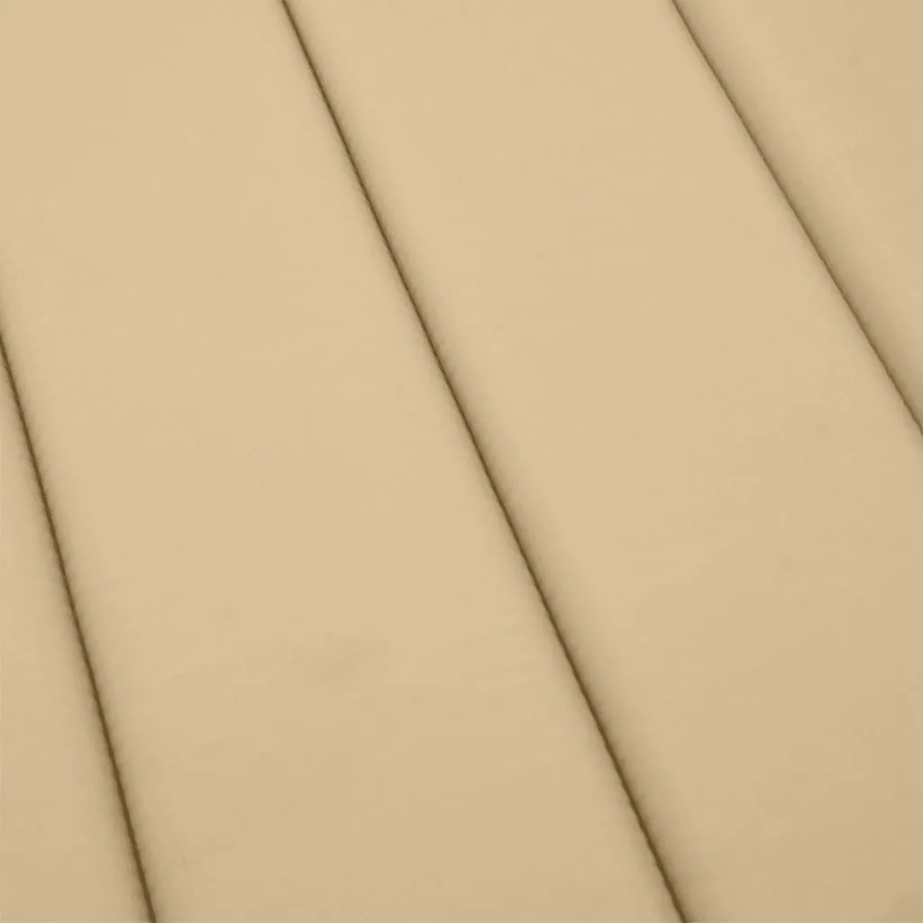Liegenauflage Melange Beige 200x60x4 cm Polyester mit Schaumstofffaser