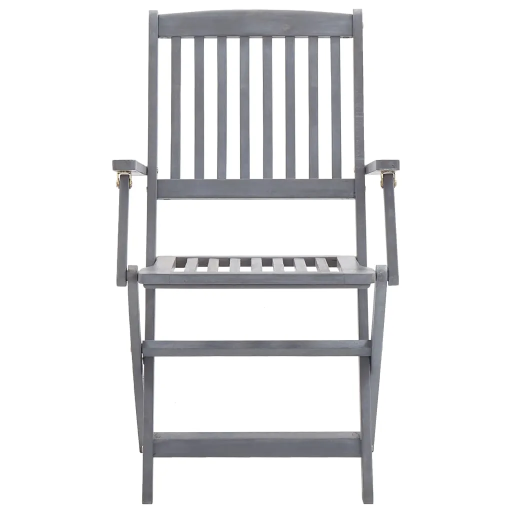 Modernes Echtholz Klappstuhl-Set 54x57x91 cm mit roten Sitzpolstern