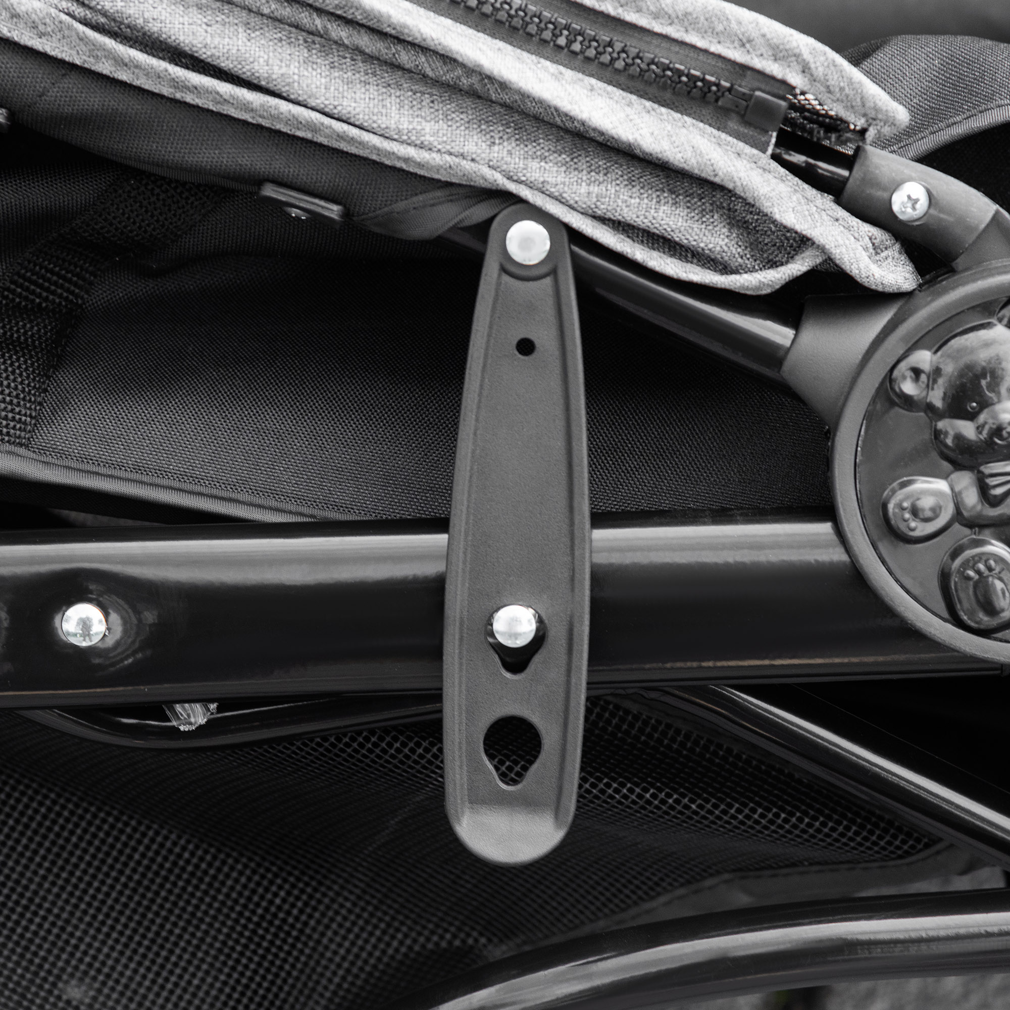 Hundewagen Pet Stroller klappbar aus Oxford-Gewebe Grau+Schwarz