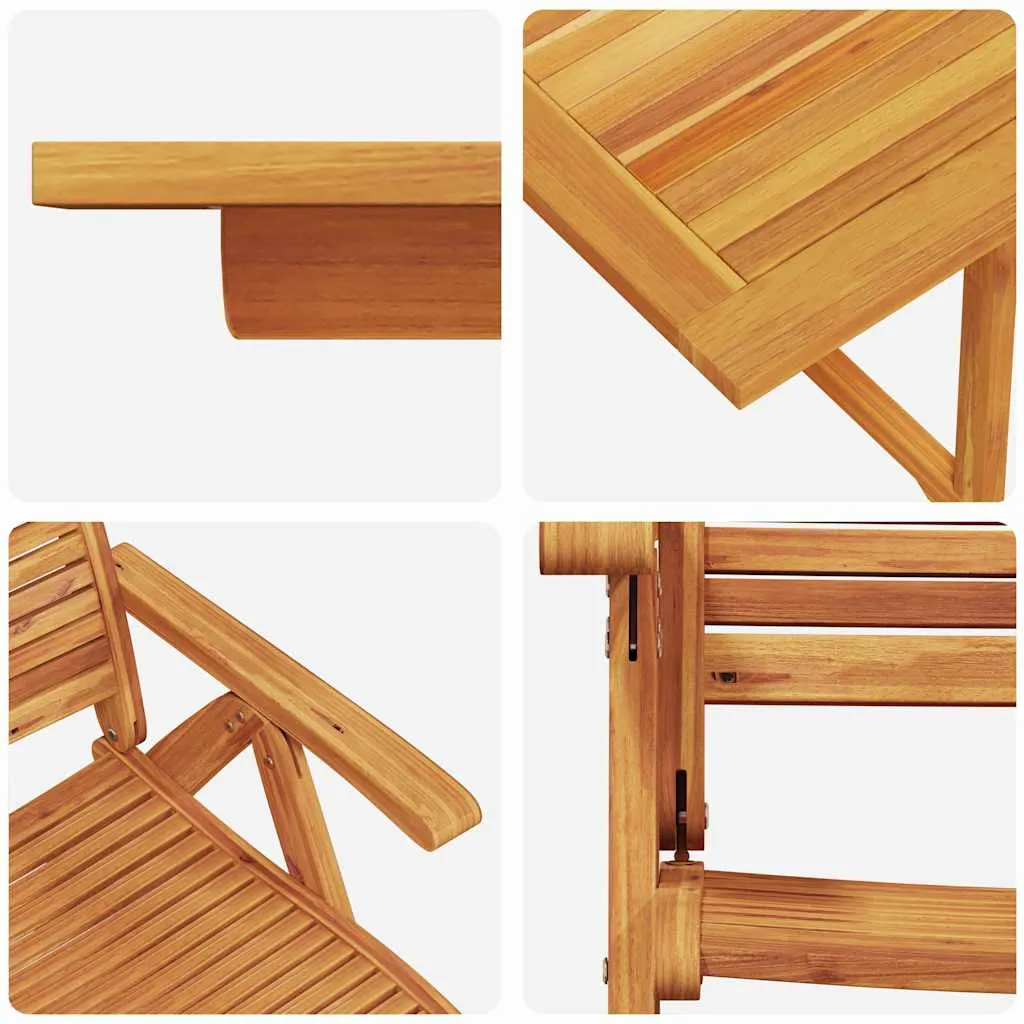 Rustikales Garten-Ess-Set Echtholz 240x100x75 cm Braun
