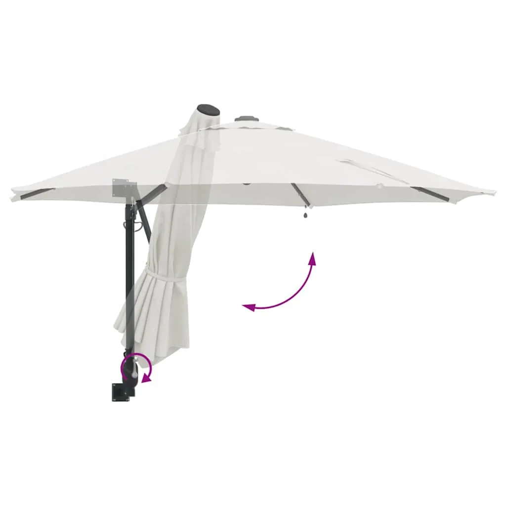 Garten-Sonnenschirm Sand 248 x 248 x 148 cm Polyester und Stahl