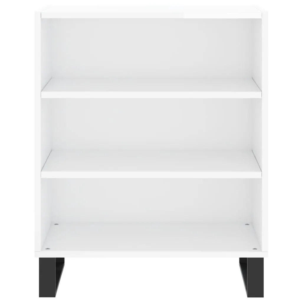 Sideboard Hochglanz-Weiß 57x35x70 cm Holzwerkstoff