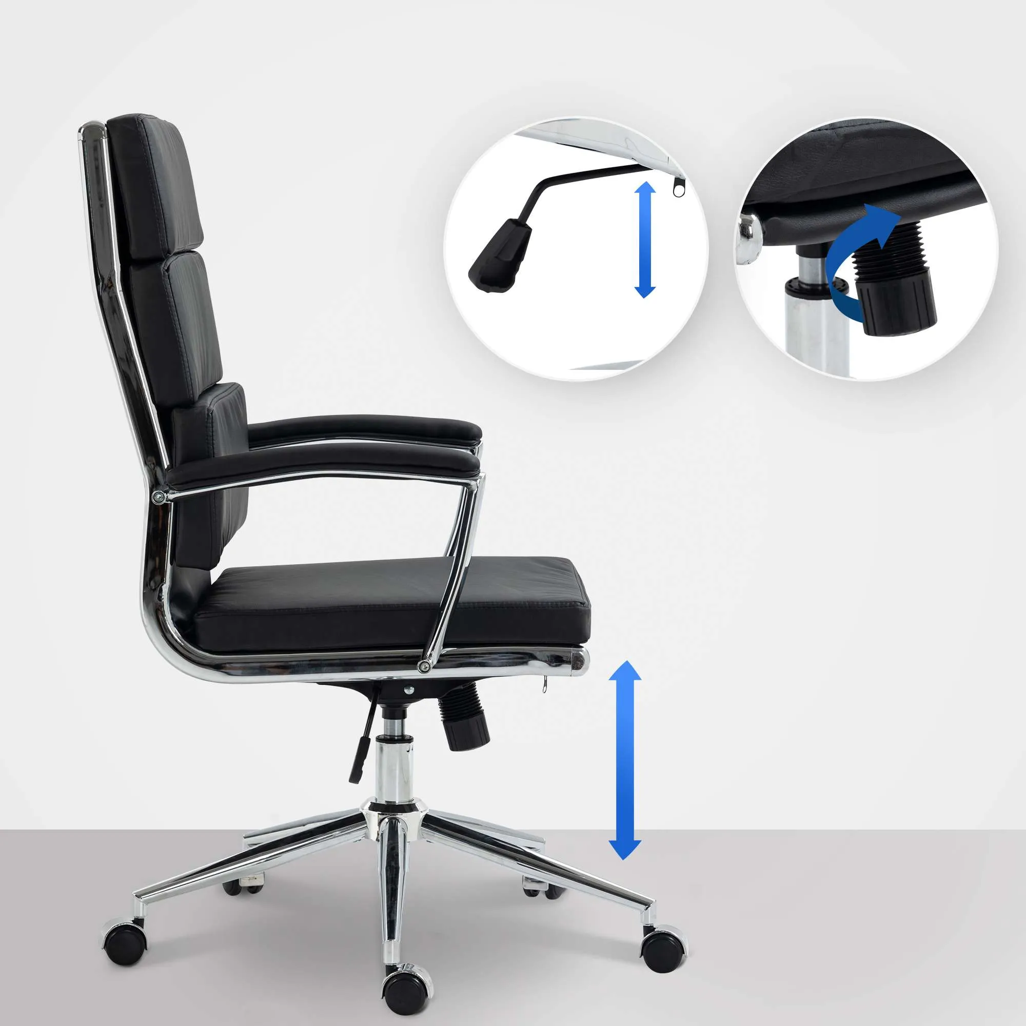 Bürostuhl Cleveland 107-115x61x65 cm schwarz