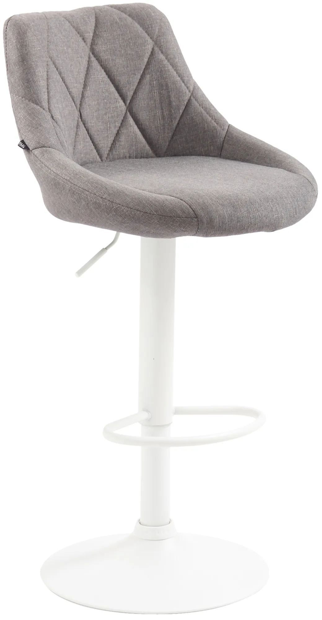 Barhocker Lazio Stoff 83-104x46x49 cm grau