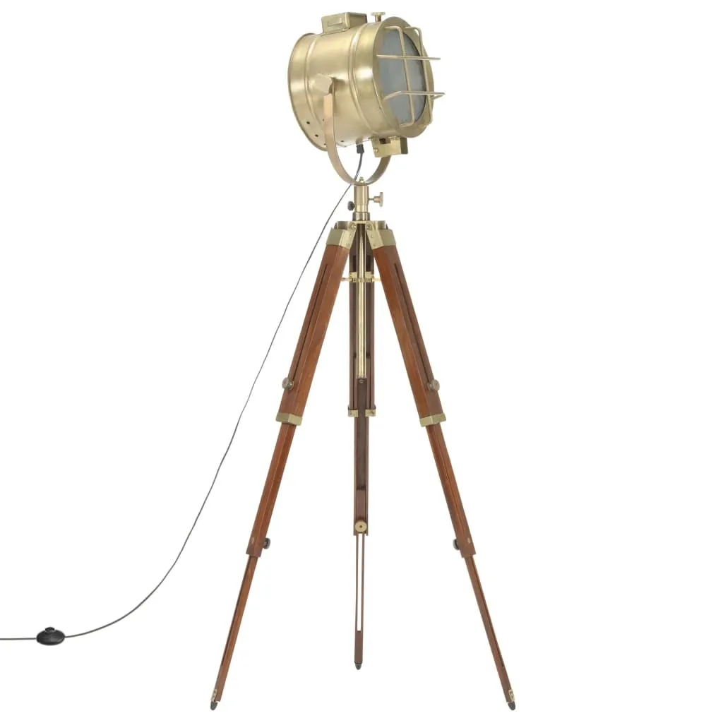 tinkaro Stehlampe PEKKA Massivholz Mango Stativlampe Braun/Messing tinkaro Stehlampe PEKKA Massivholz Mango Stativlampe Braun/Messing