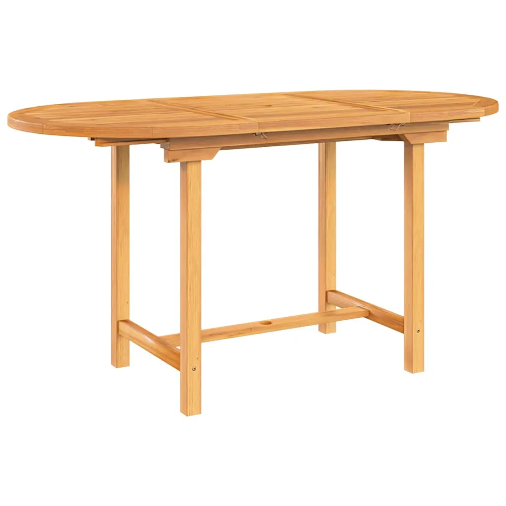 Gartentisch Ausziehbar 110-160x80x75 cm Massivholz Teak