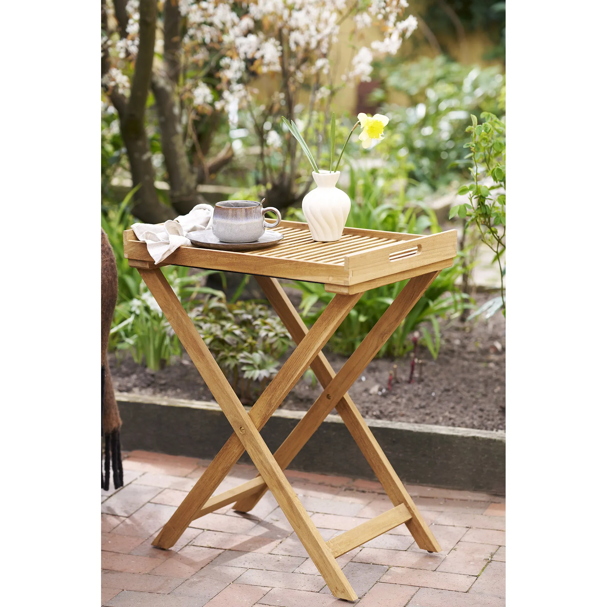 tinkaro Ronda Tablett-Tisch 60 x 40 x 70 cm Natur