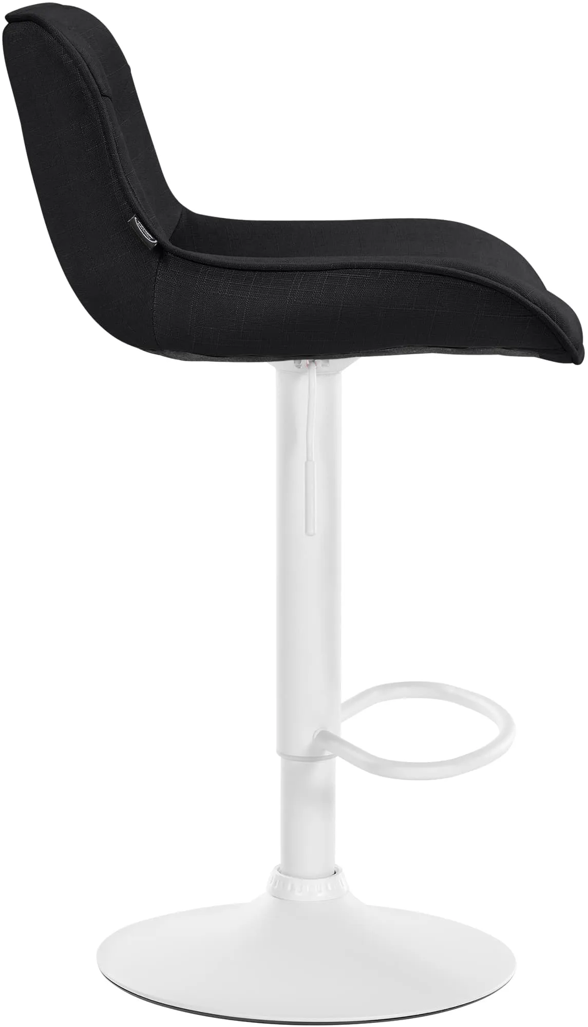 Barhocker Vonore Stoff 85-106x49x51 cm schwarz