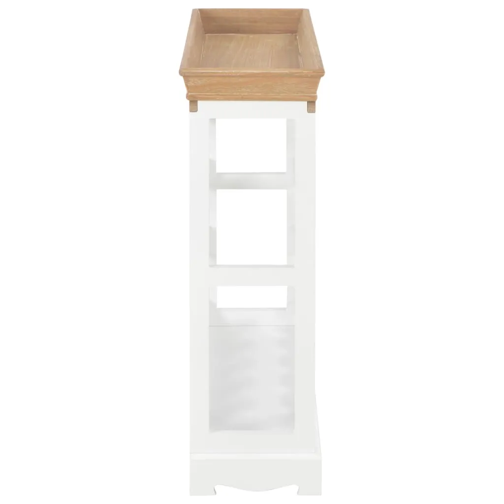 Offenes Weinregal 70 x 22,5 x 70,5 cm in Braun und Weiß aus MDF