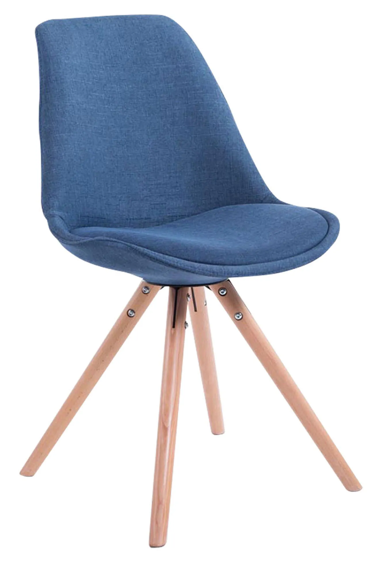 Besucherstühle Toulouse Stoff 84x48x56 cm Blau