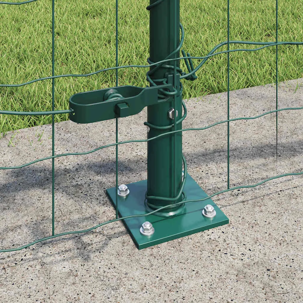 Outdoor-Zaunpaneel-Set 2500 x 3,2 x 60 cm Grün aus Stahl und PVC