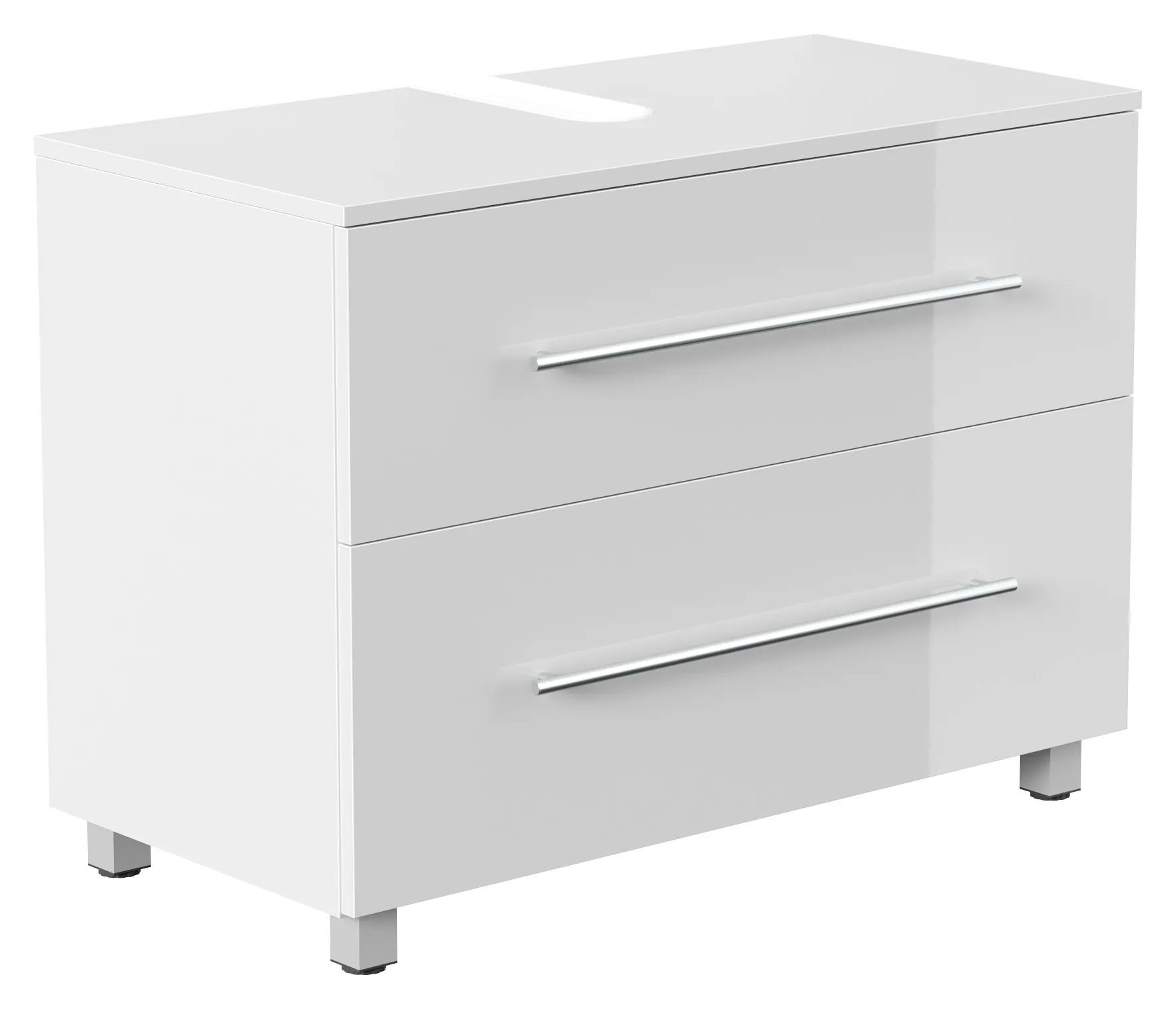 Mondial Universal Unterbau auf Standfüßen 85 cm SoftClose weiss hochglanz Mondial Universal Unterbau auf Standfüßen 85 cm SoftClose weiss hochglanz