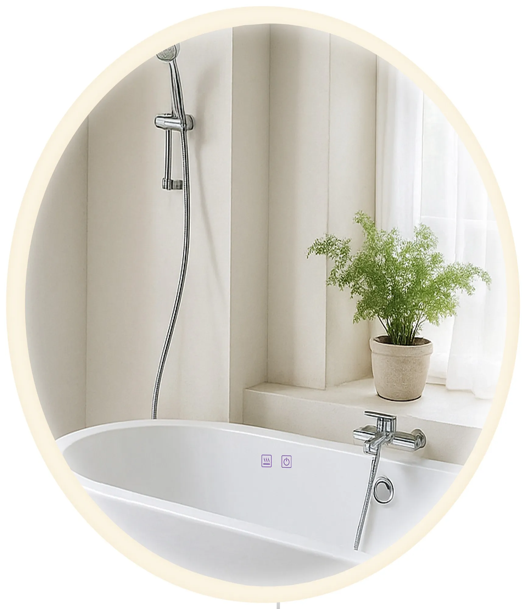 Badspiegel Laconia LED 70x70 cm klarglas