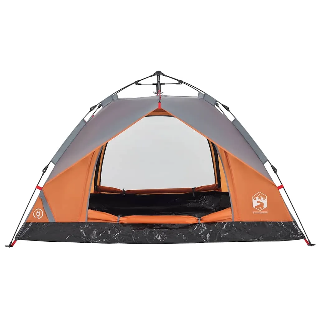 Campingzelt Kuppel 210x200x135 cm Grau und Orange