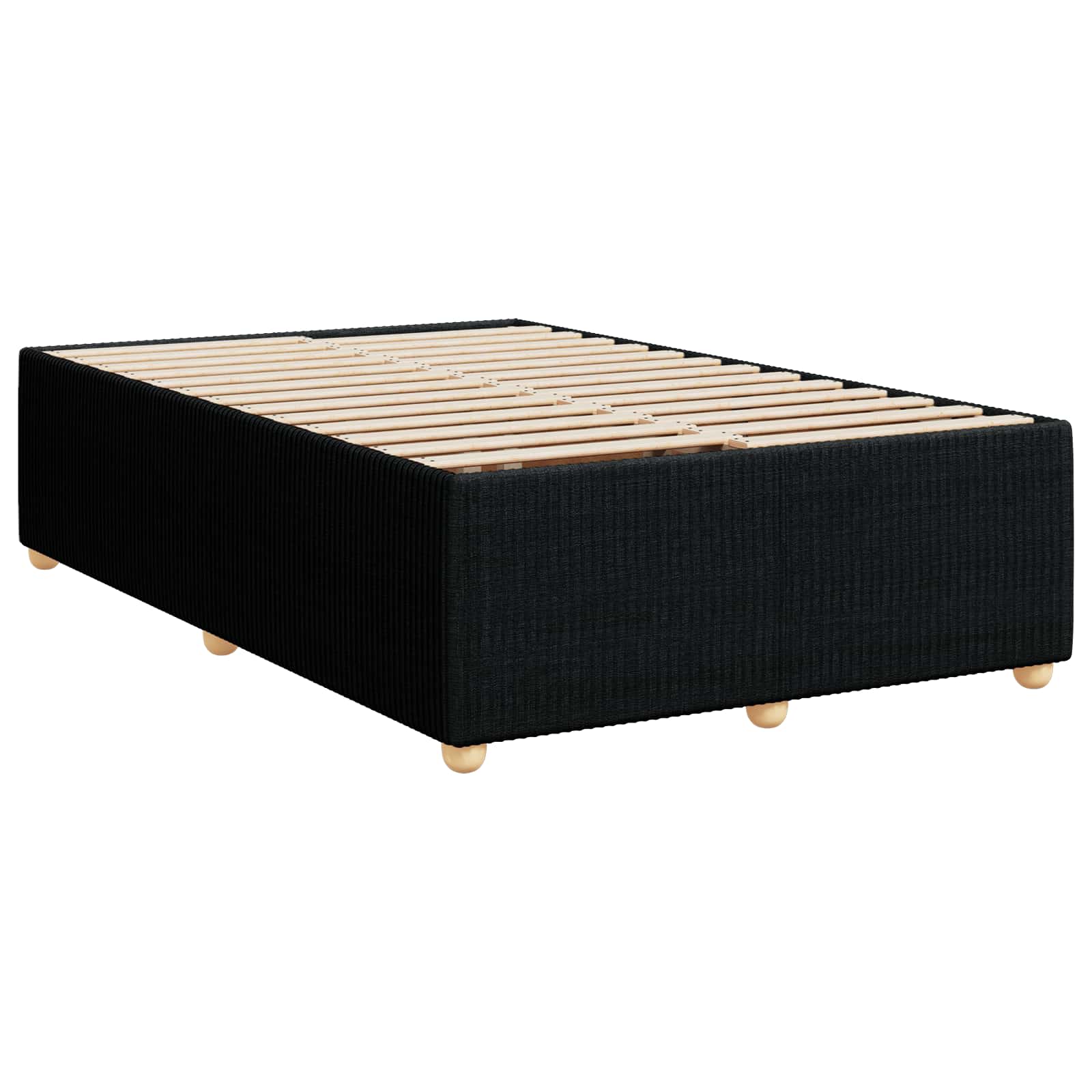 Boxspringbett 120x200 cm mit Taschenfederkern Matratze, Schwarz