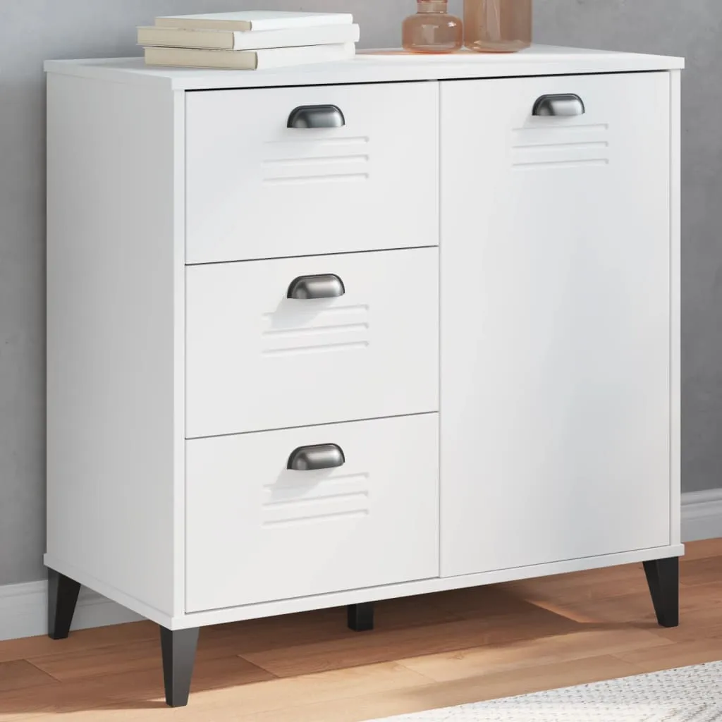 Klassisches Sideboard in Weiß, 80 x 40 x 80 cm