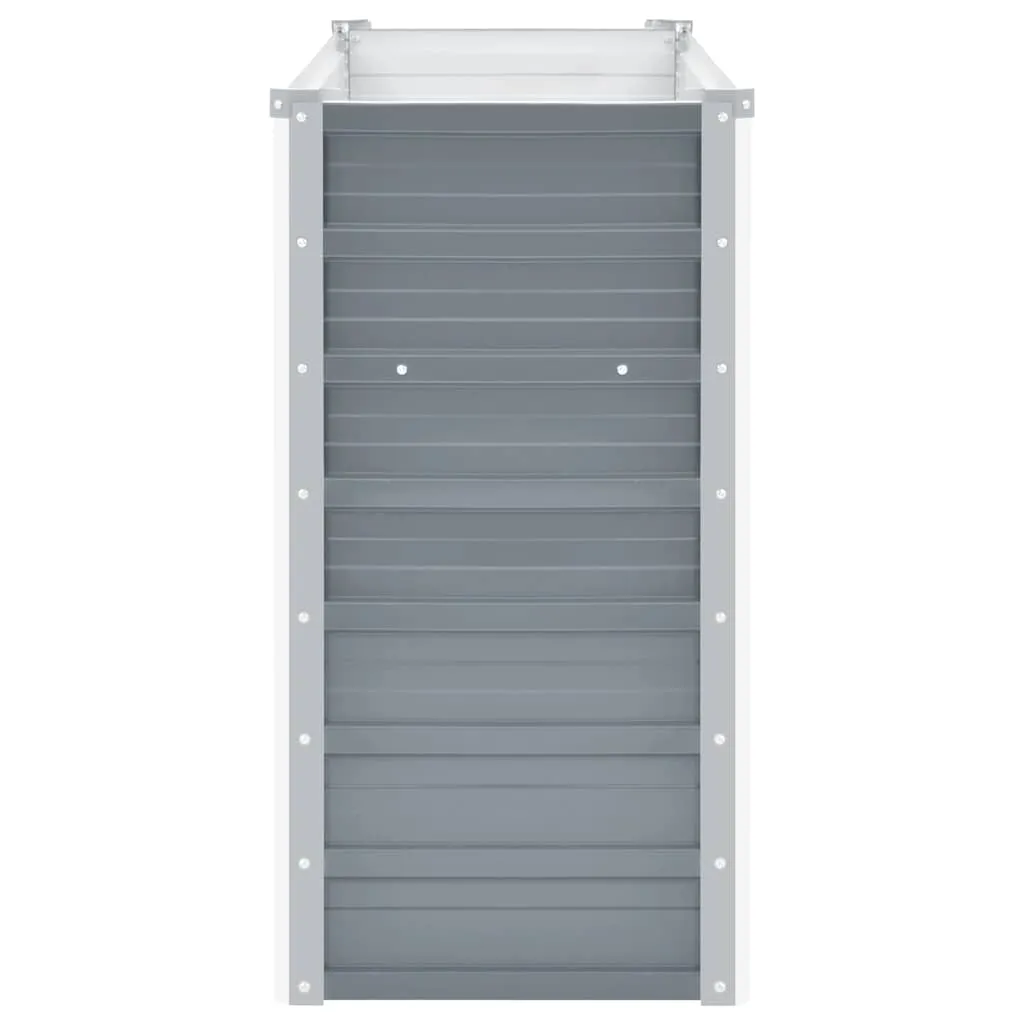 Garten-Hochbeet Verzinkter Stahl 100x40x77 cm Grau