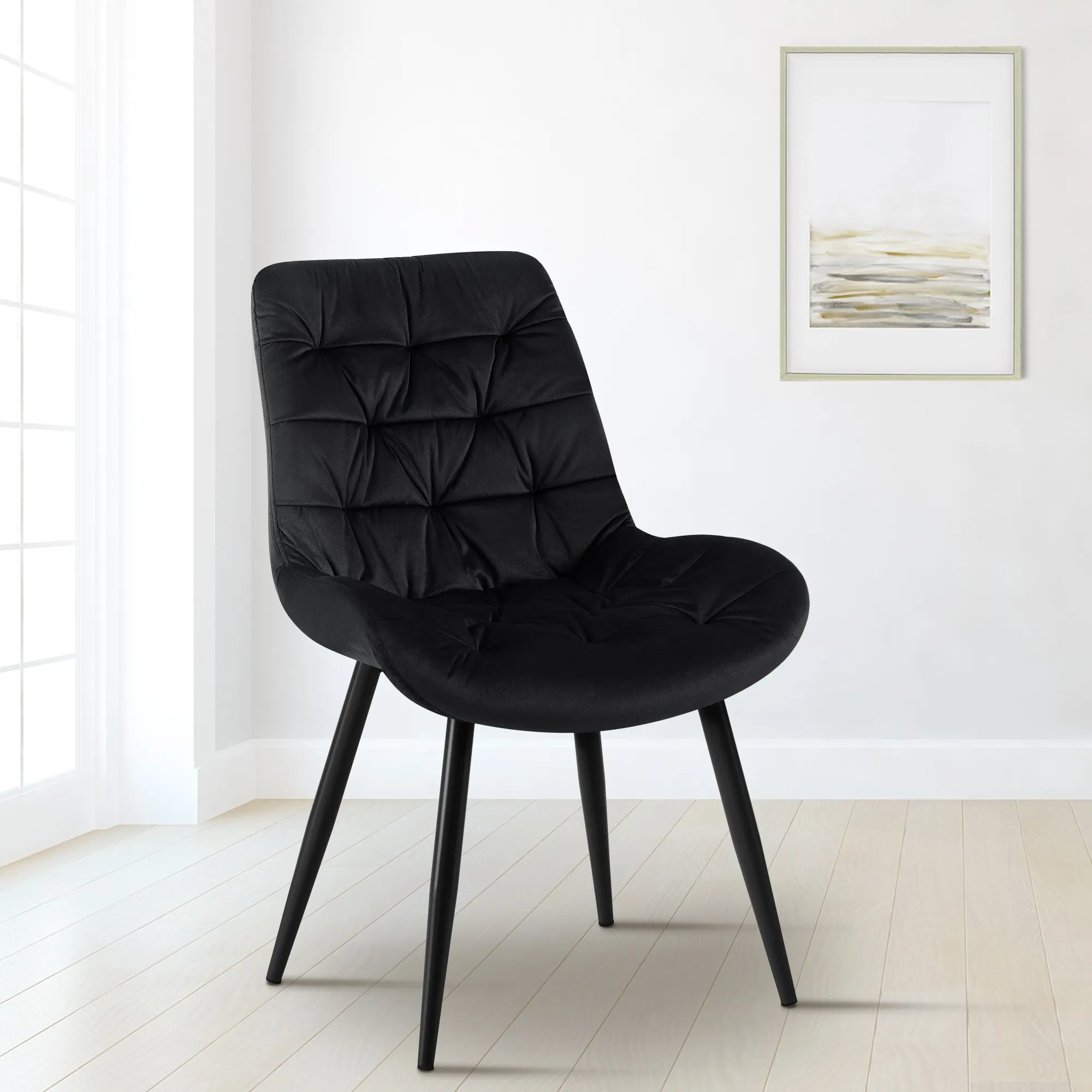 Esszimmerstuhl Rossford 85x56x63 cm Schwarz