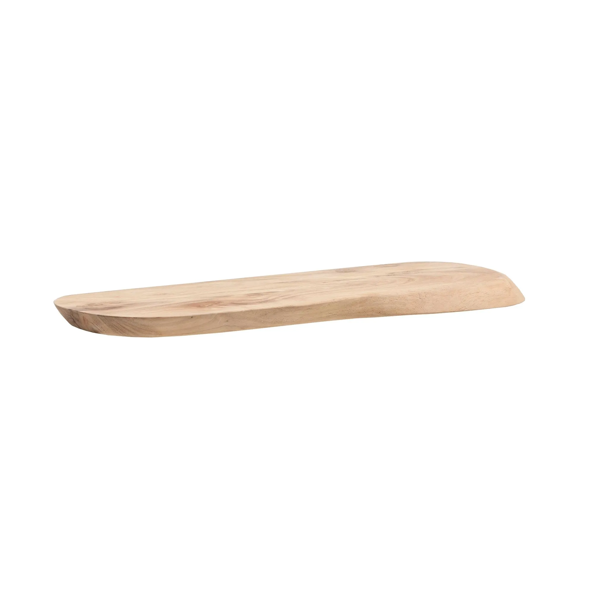Wandregal Akazie Massivholz 40cm - Schwebendes Design Regal für die Wand Holz massiv - Hängeregal in organischer Form - Wandboard aus Echtholz