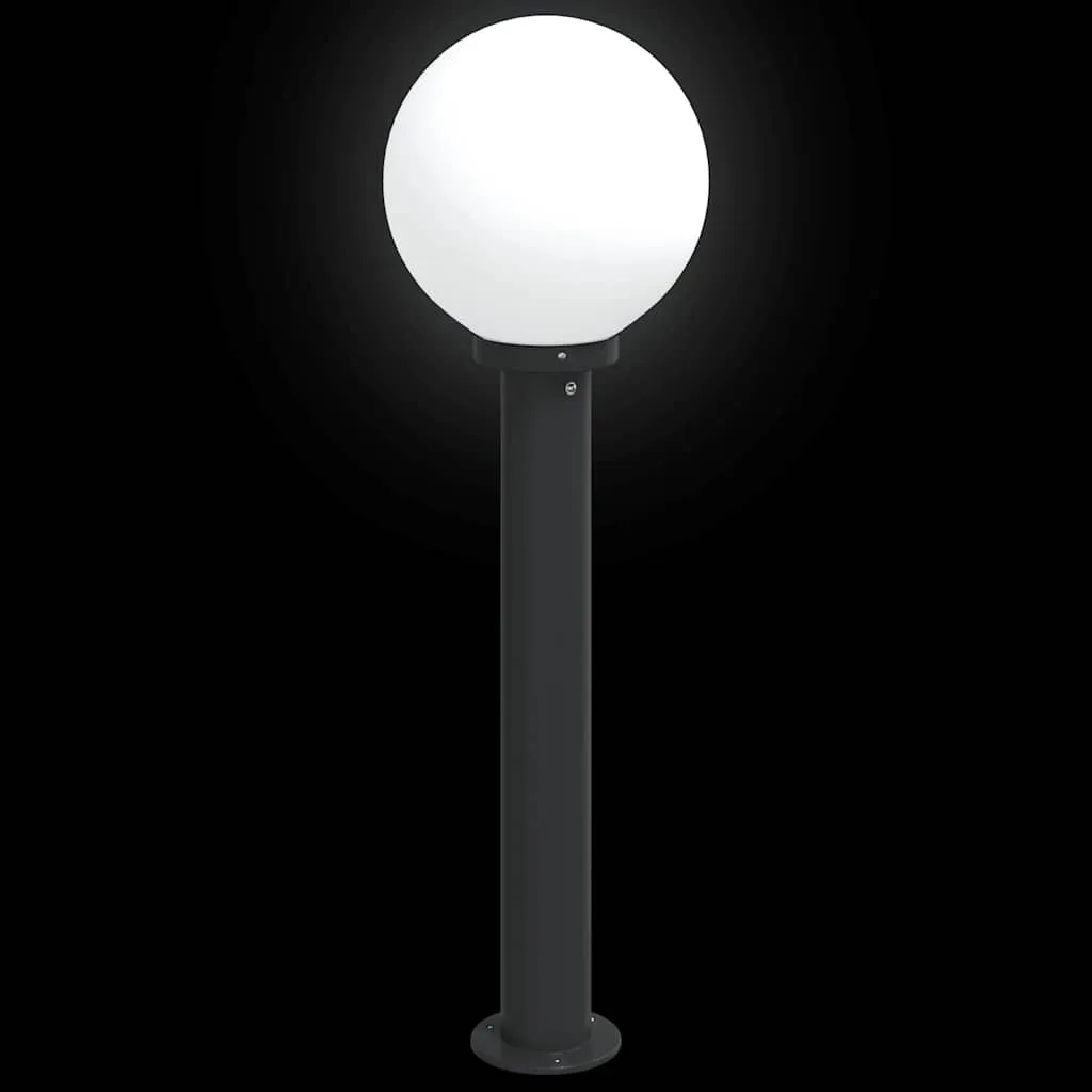 Schwarze Edelstahl Pollerleuchte 25x80 cm mit IP44 Schutz