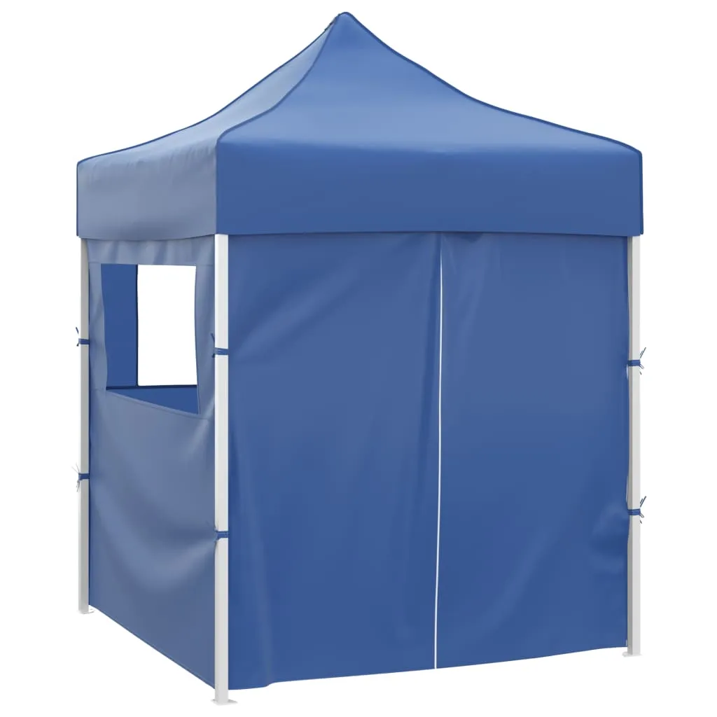 Faltbares Partyzelt 2x2x3,15 m Blau mit UV- und Wasserbeständigem Dach