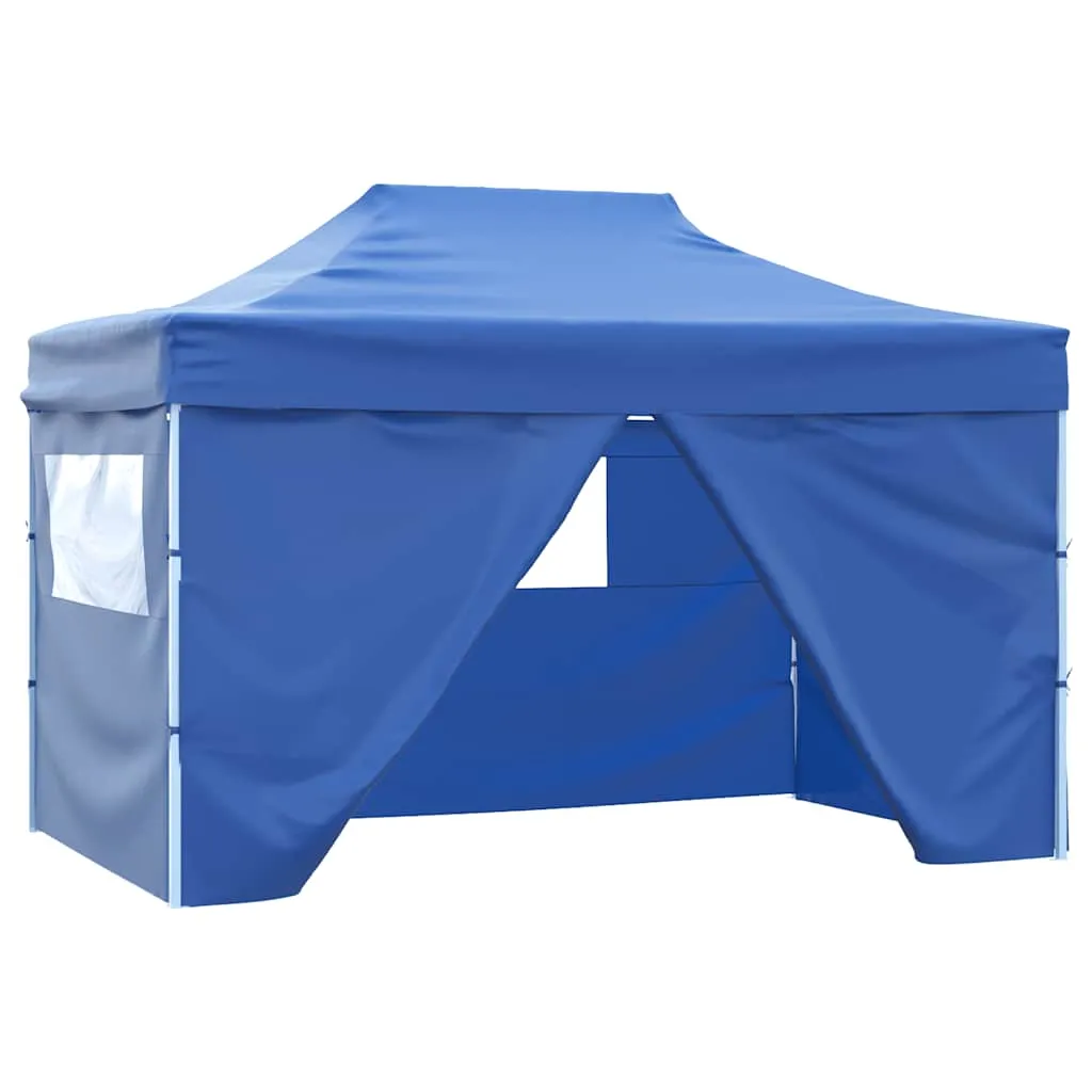 Faltbares Partyzelt Blau 280x410x315 cm mit UV- und Wasserbeständigem Dach