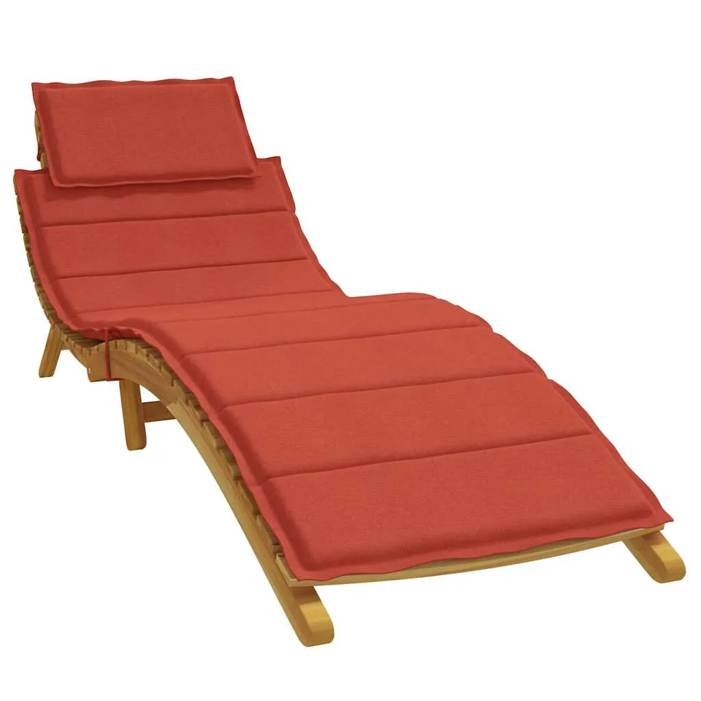 Bequeme Liegenauflage 186x58x4 cm in Melange Rot
