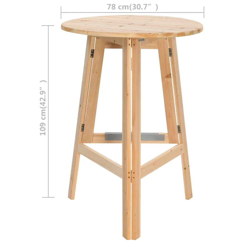 Massivholz Echtholz Bartisch klappbar 78x109 cm naturfarben